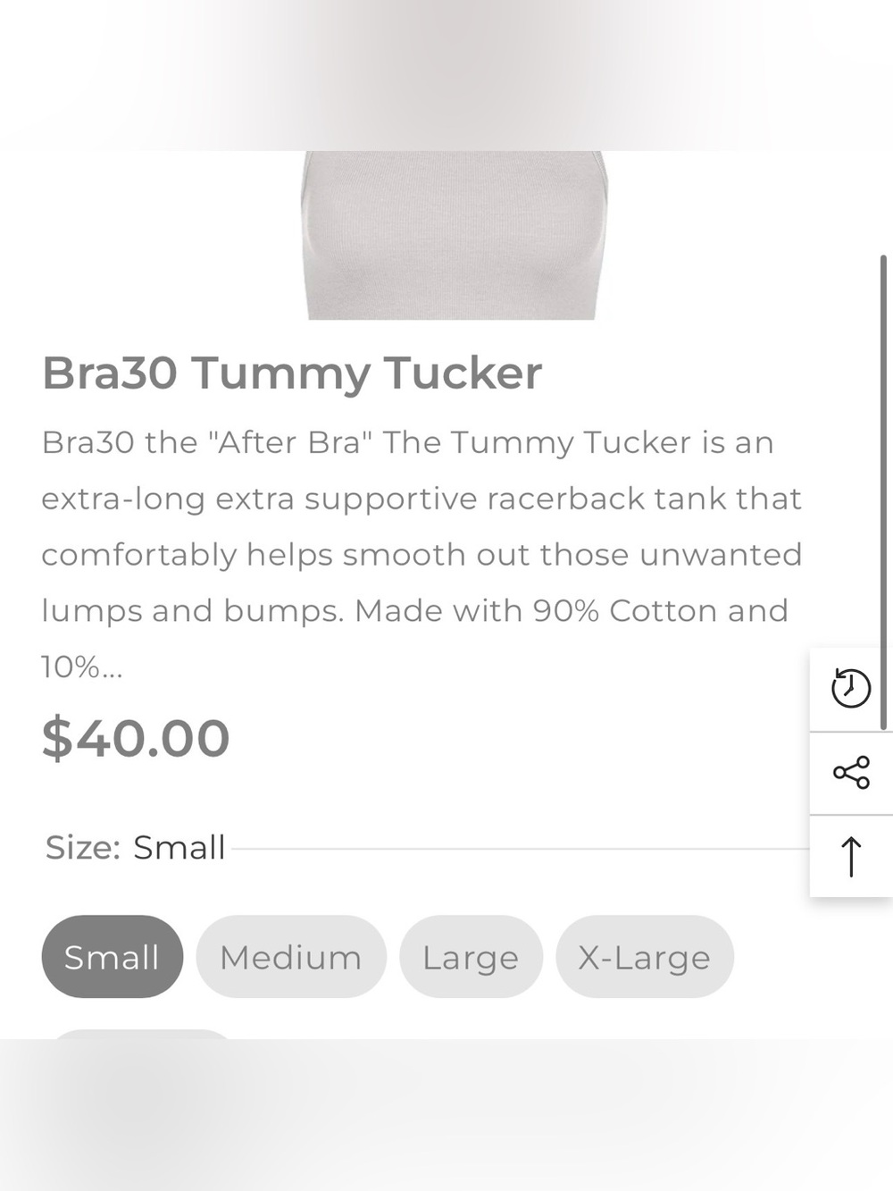 BNWT Bra30 by PJ Harlow Tummy Tucker Racerback Tank silver size XS $40 - Picture 10 of 11